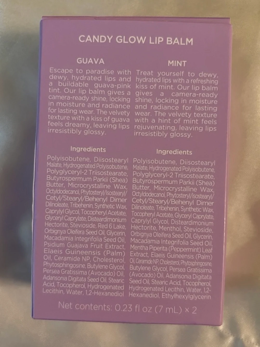 Candy Glow Lip Balm Duo — Guava (Yellow) & Mint (Pink)